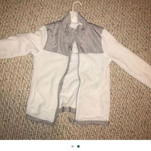 White fuzzy jacket